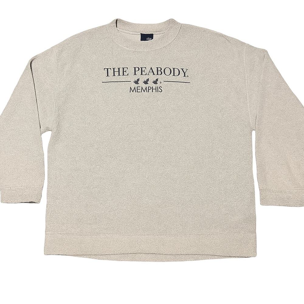The Peabody Memphis Sweatshirt Gray XXL Cotton Blend Crewneck‎ Ducks Logo